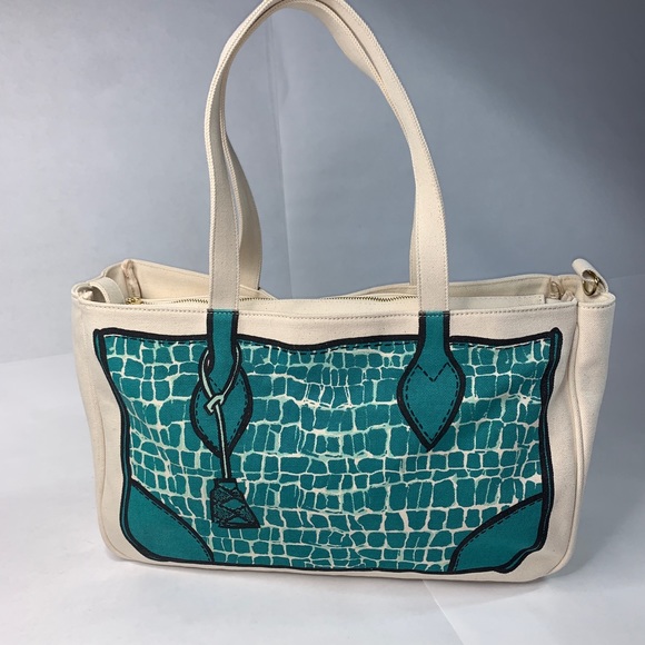 The Martin Project TMP Croco Print Canvas Tote - Picture 6 of 8